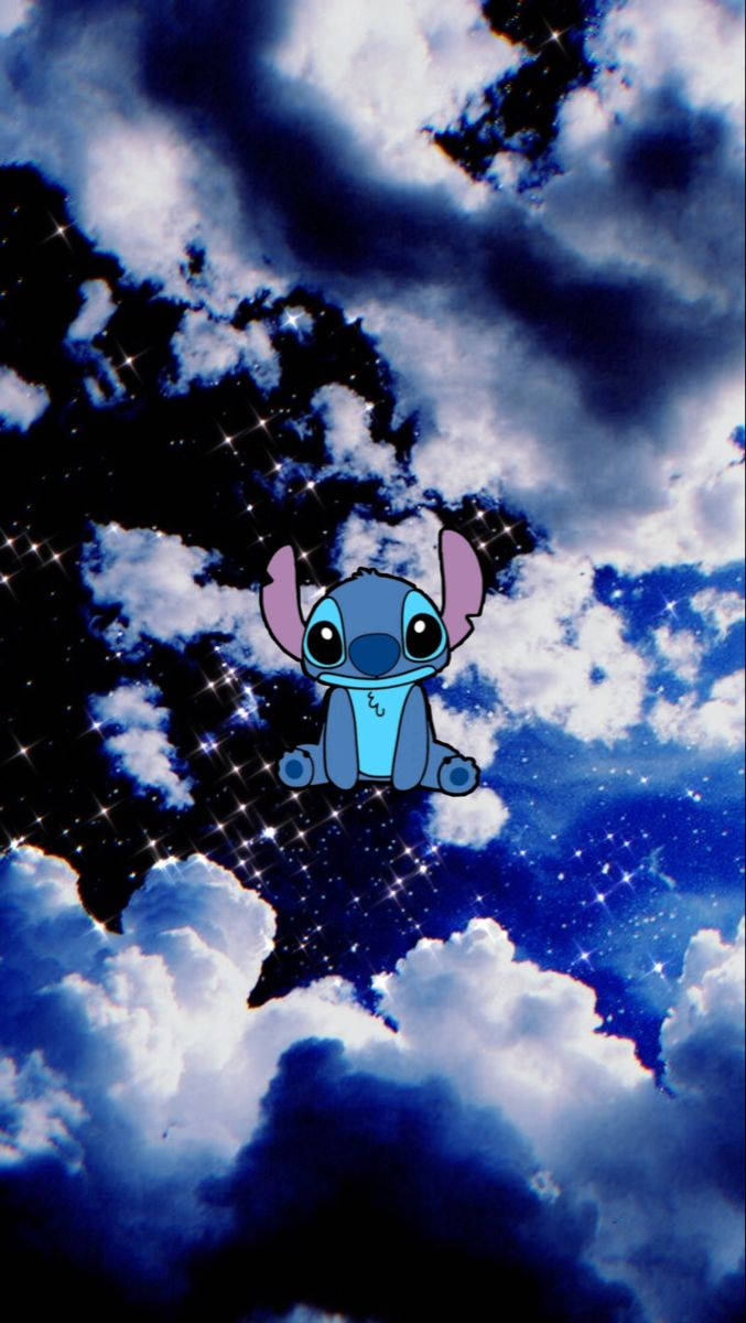 Stitch Galaxy Clouds Background