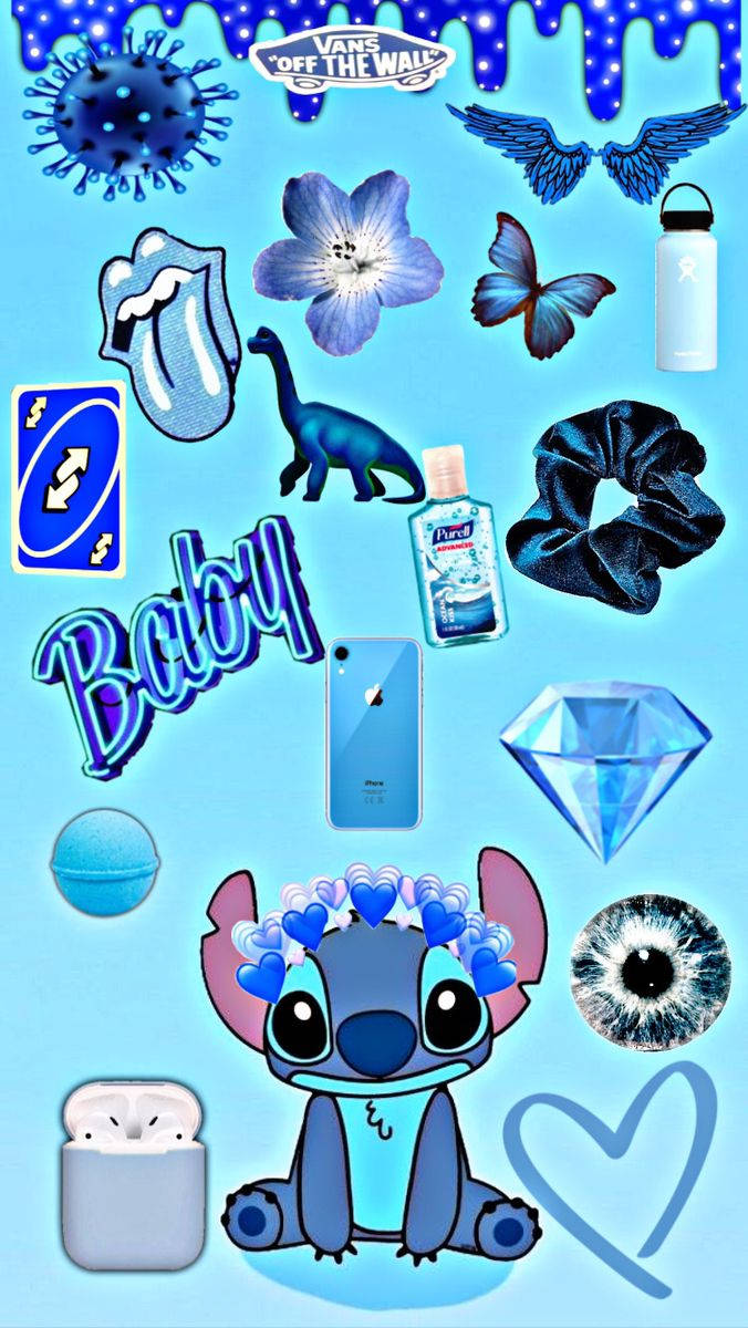 Stitch Galaxy Diamonds Background