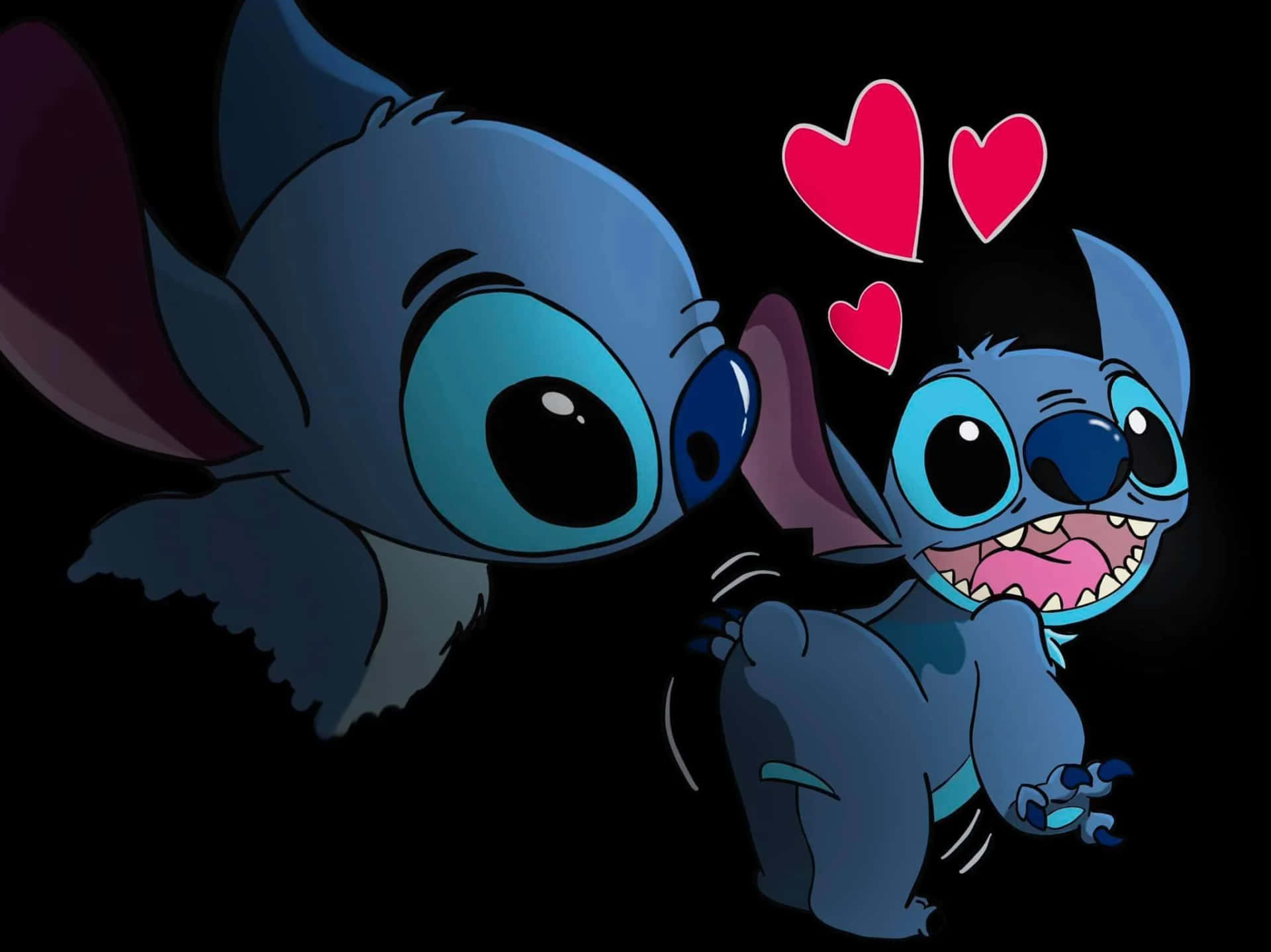 Stitch Hearts Animation Background