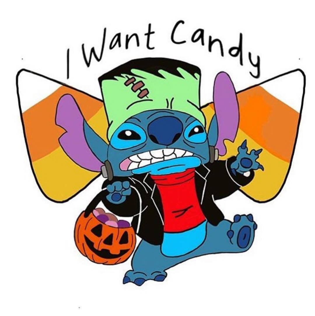 Stitch In Cute Disney Halloween Background