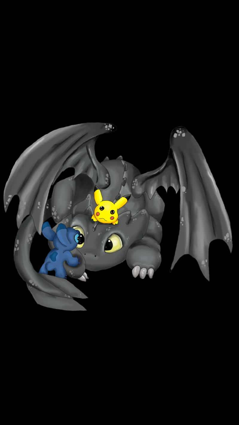 Stitch & Toothless – Best Buddies! Background