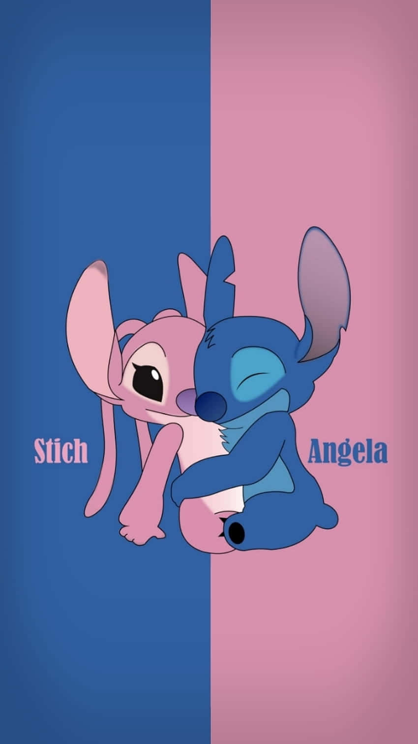 Stitchand Angel Hugging Wallpaper