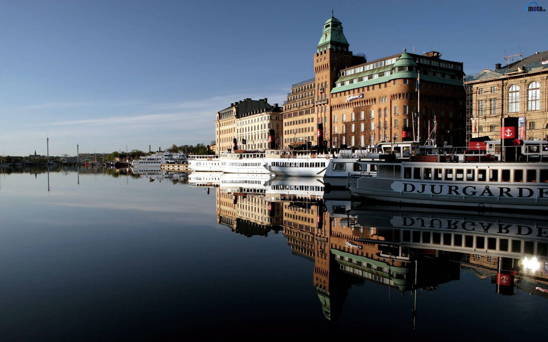 Stockholm Buildings Reflecting On Water