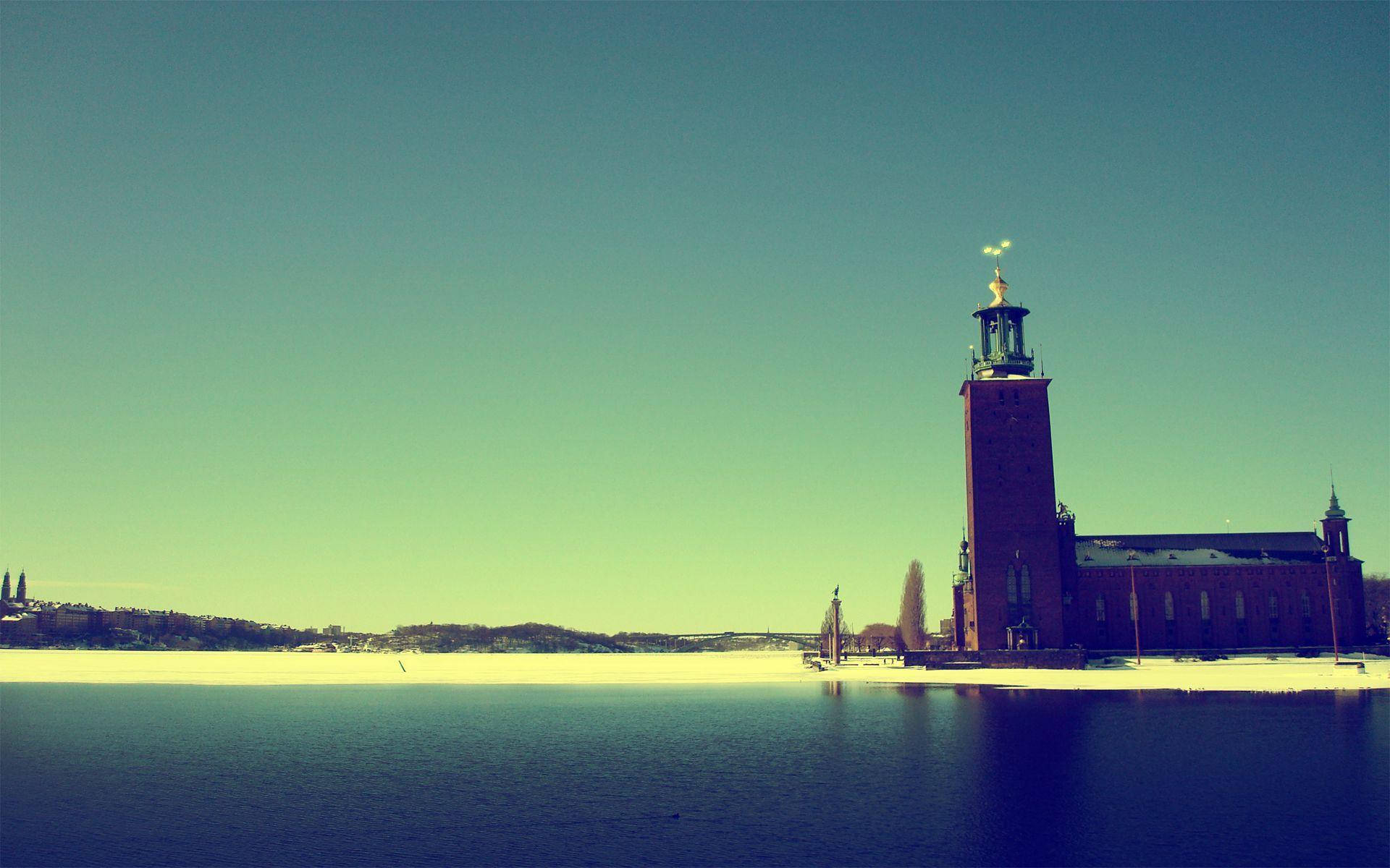 Stockholm City Hall Vintage Aesthetic Background