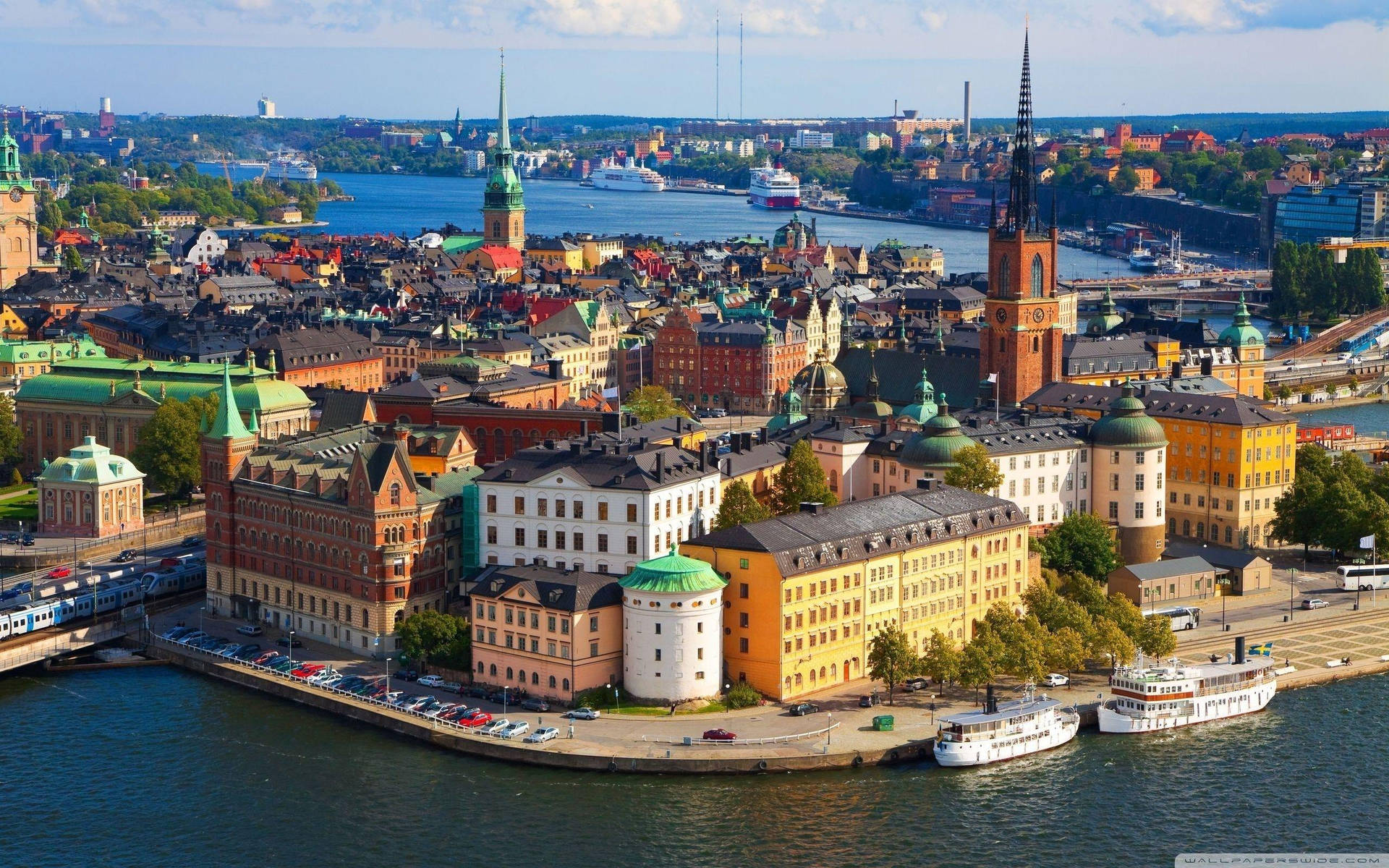 Stockholm City Skyline In Daytime Background