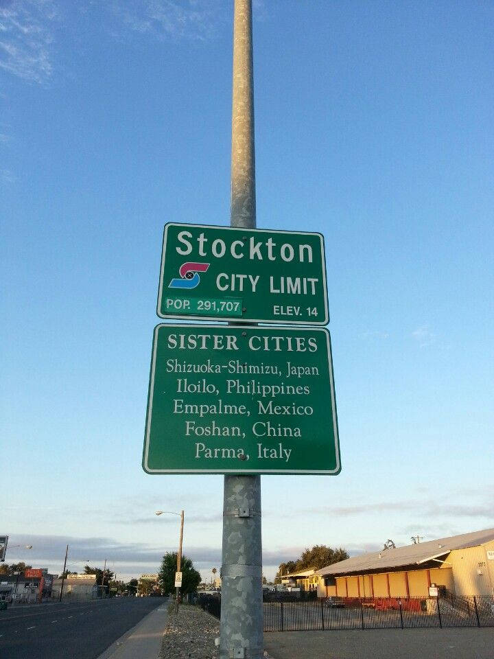 Stockton Road Sign