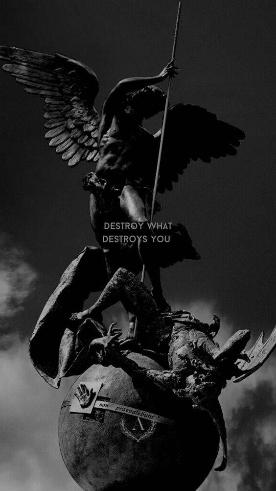 Stoicism Angel Quote Background