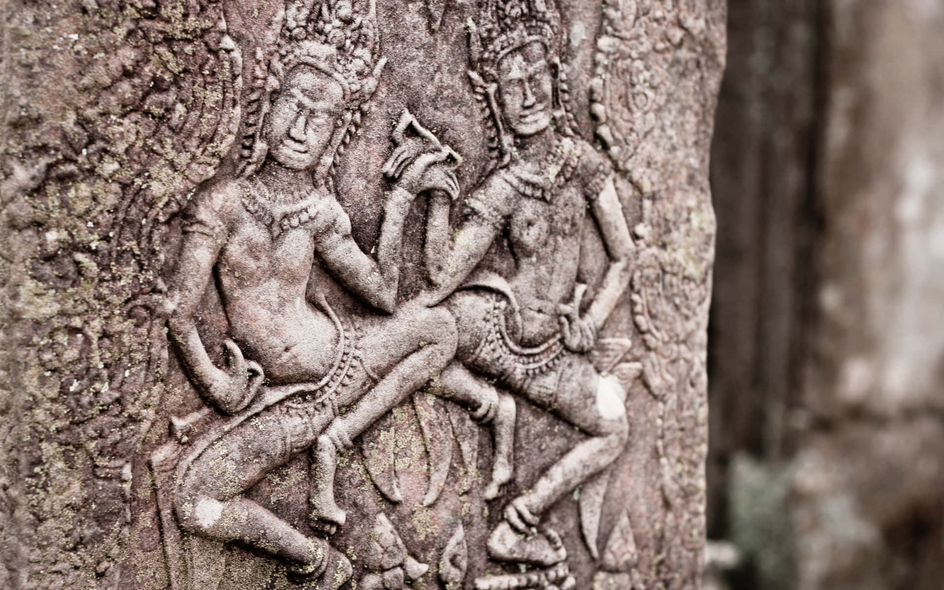 Stone Carvings In Angkor Thom