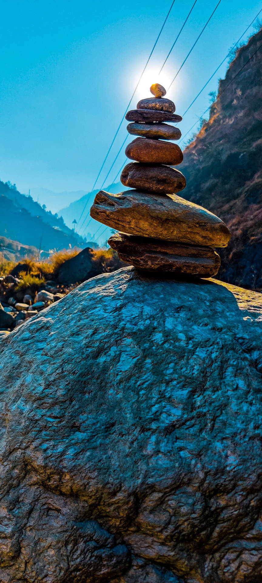 Stone Pile Iphone X Nature Background