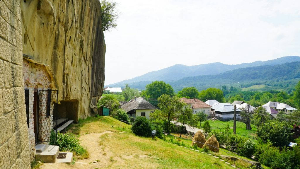 Stone Ravens Monastery Romania Background