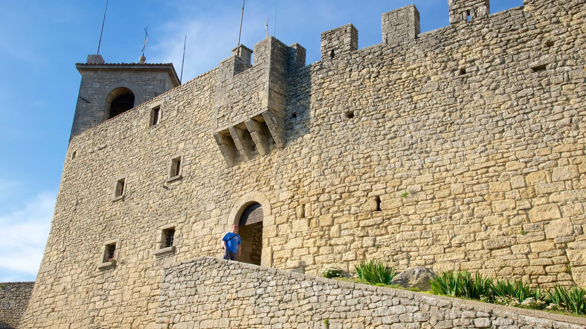 Stone Walls Of Guaita Tower