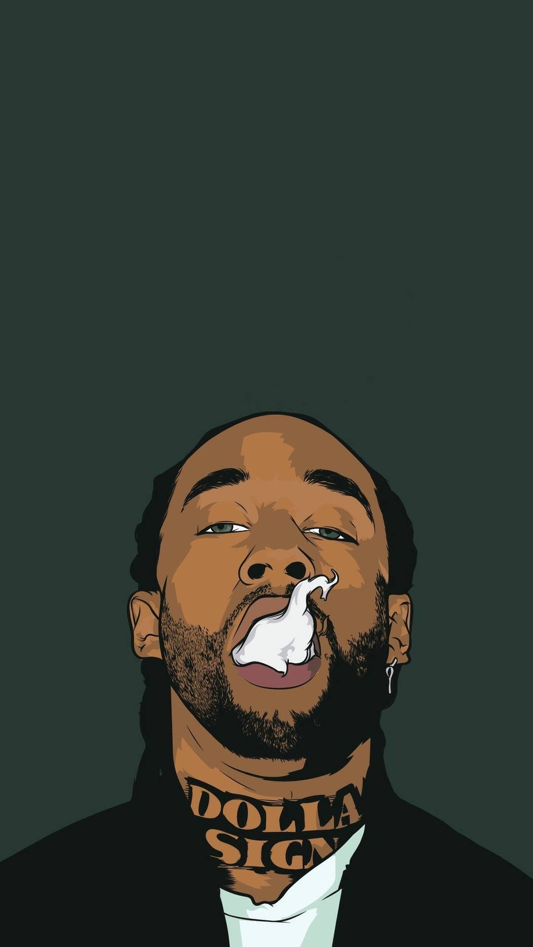 Stoned Cartoon Bryson Tiller Background