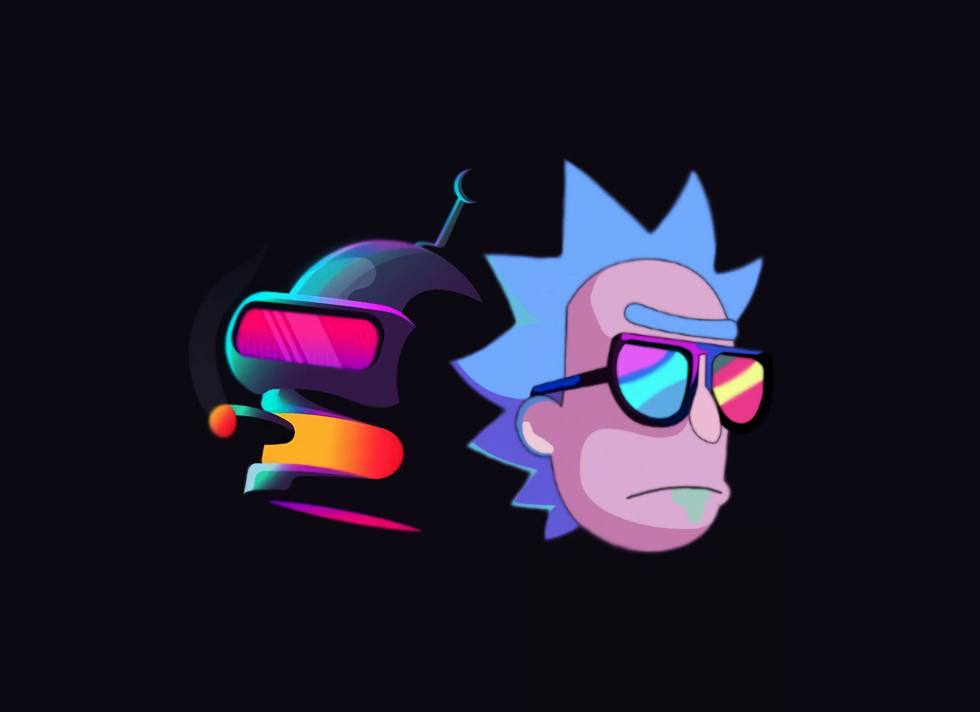 Stoned Cartoon Rick Background