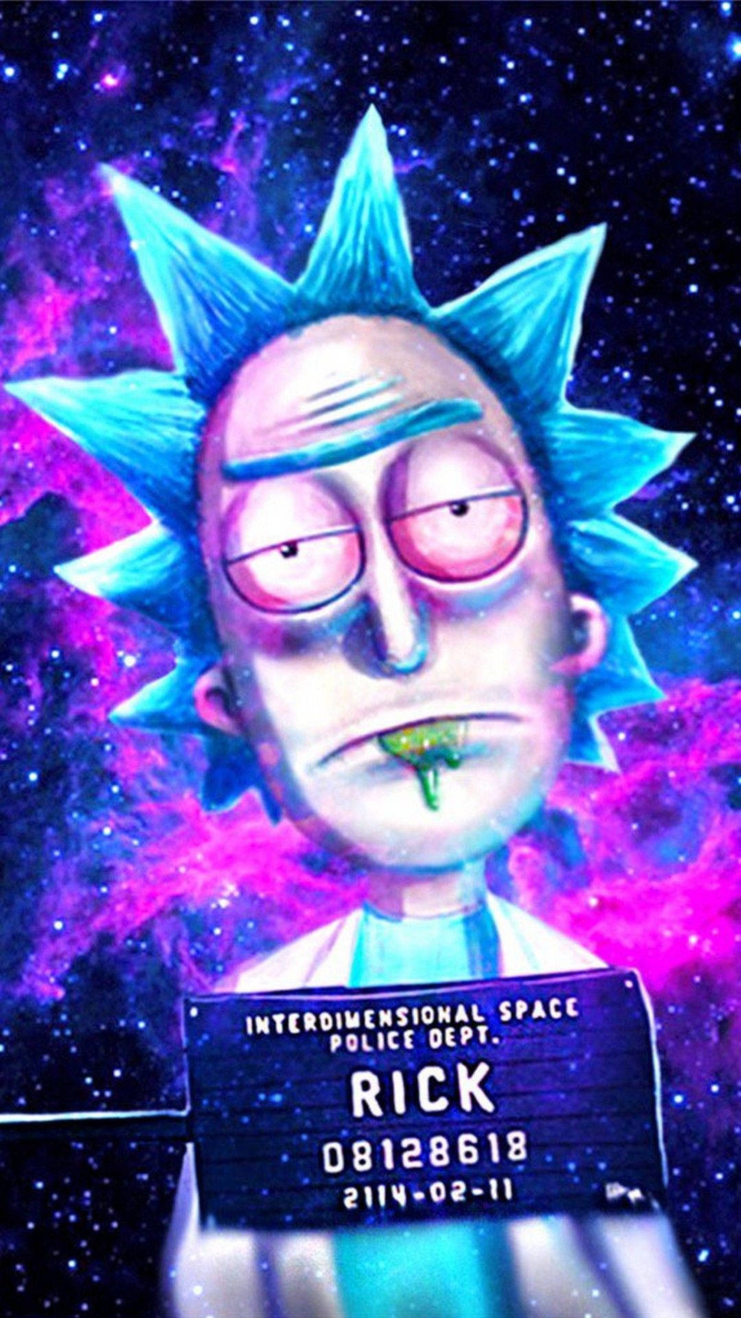 Stoned Rick Cartoon