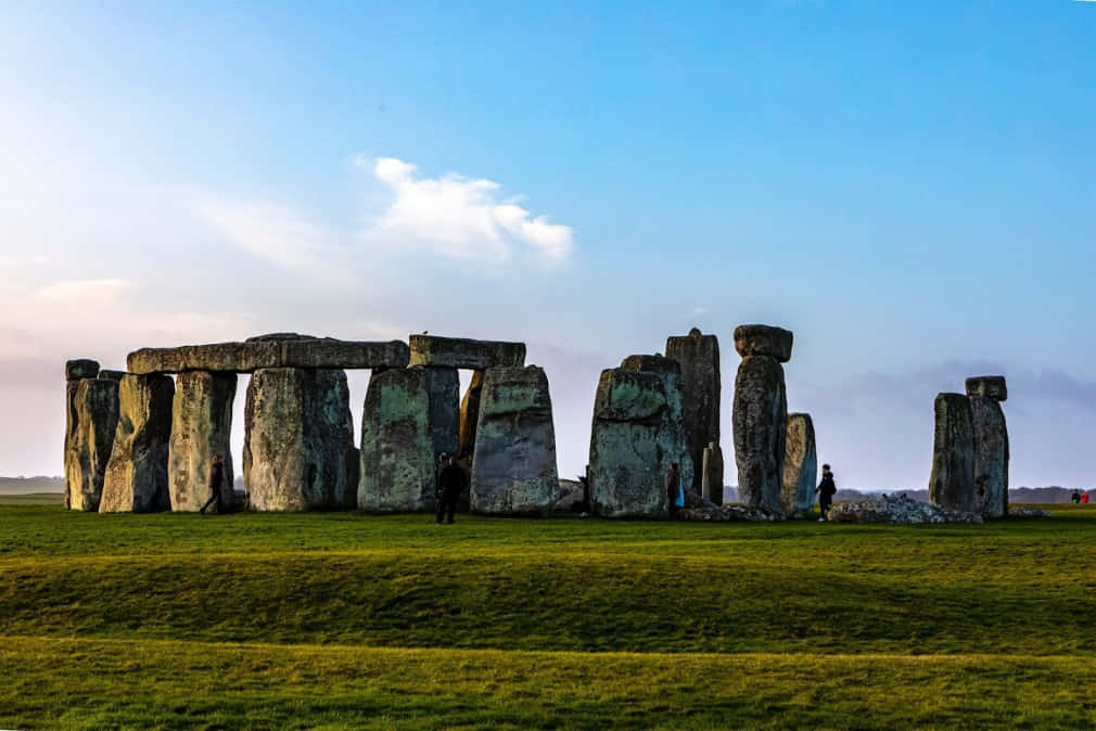 Stonehenge Sunset Silhouettes Background