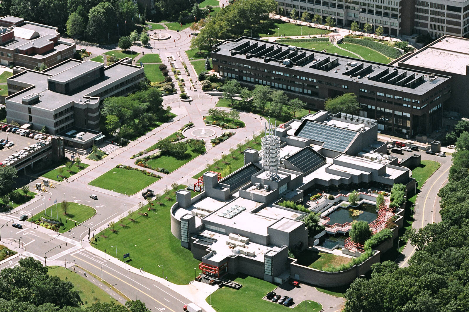 Stony Brook University Campus Aerial Shot Background