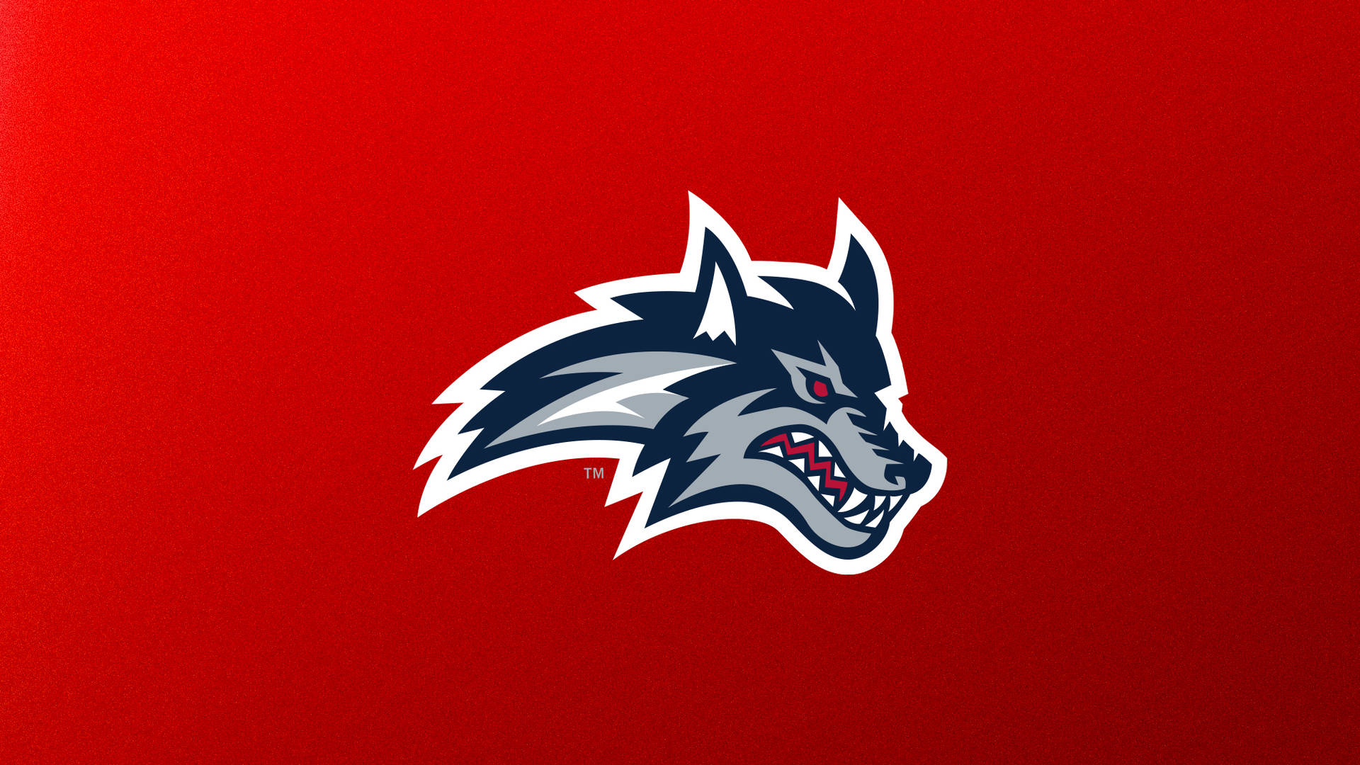 Stony Brook University Seawolves Logo Red Background