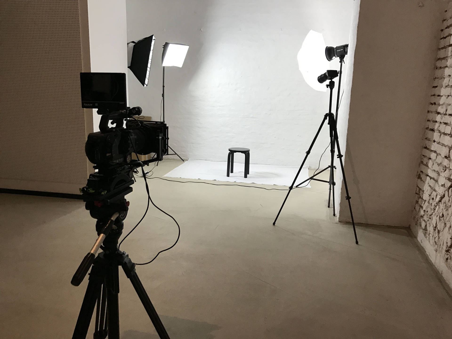 Stool In Photography Studio Background