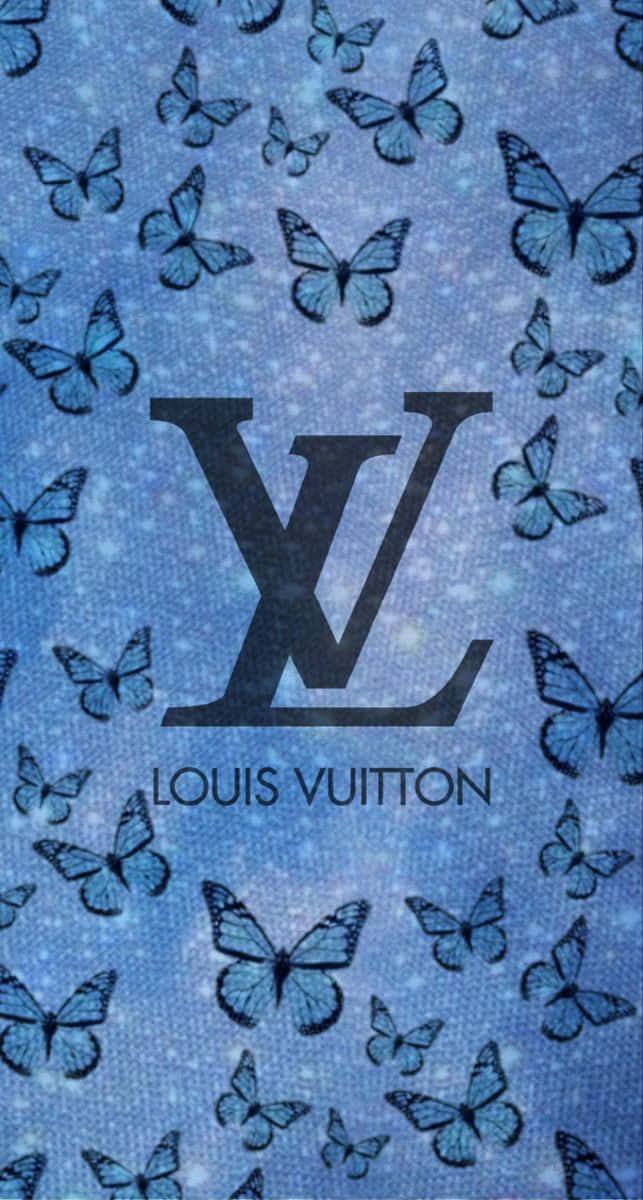 Stop And Take A Look At This Beautiful Iconic Louis Vuitton Blue Pattern. Background