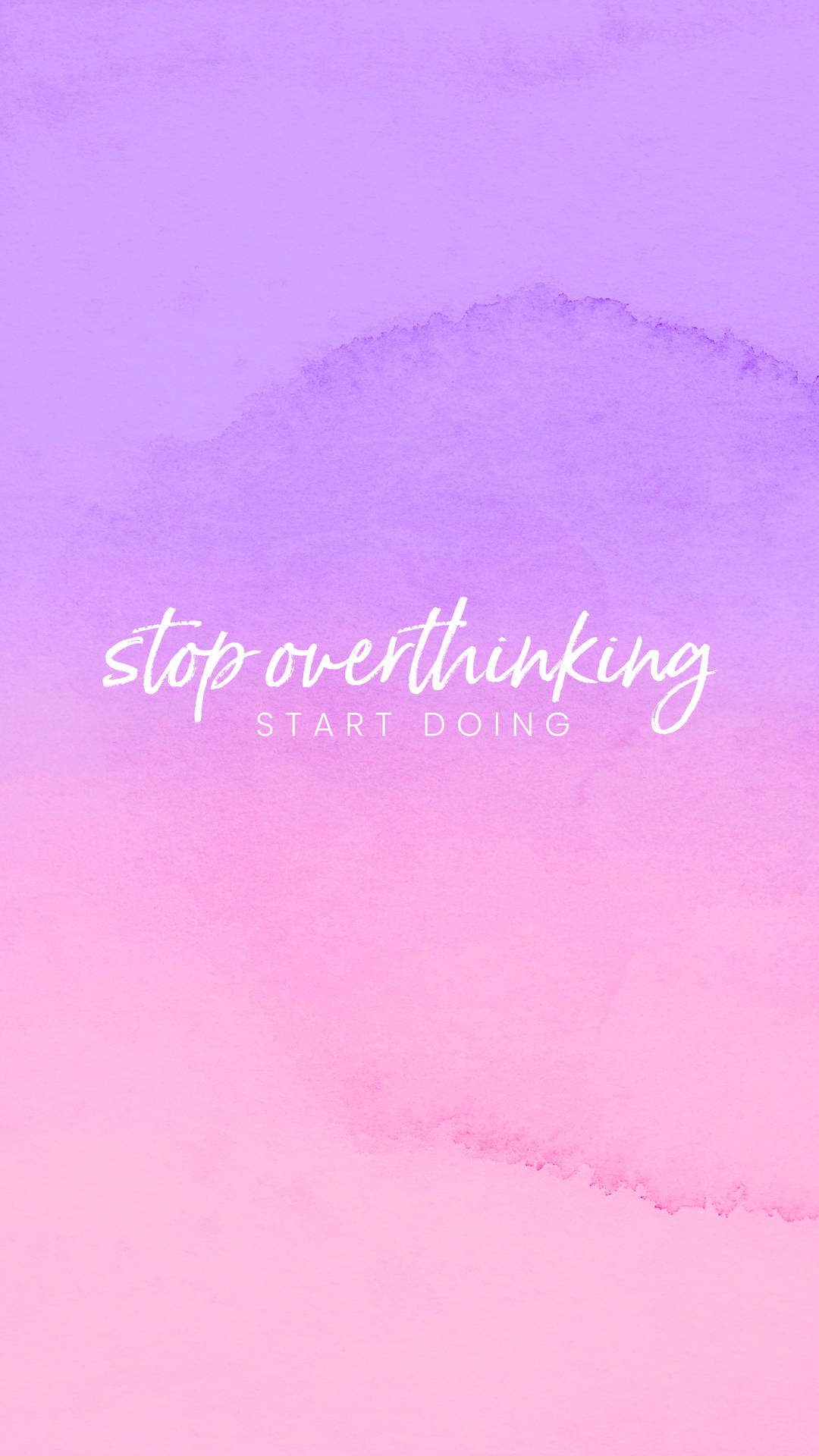 Stop Overthinking Pastel Minimalist Background