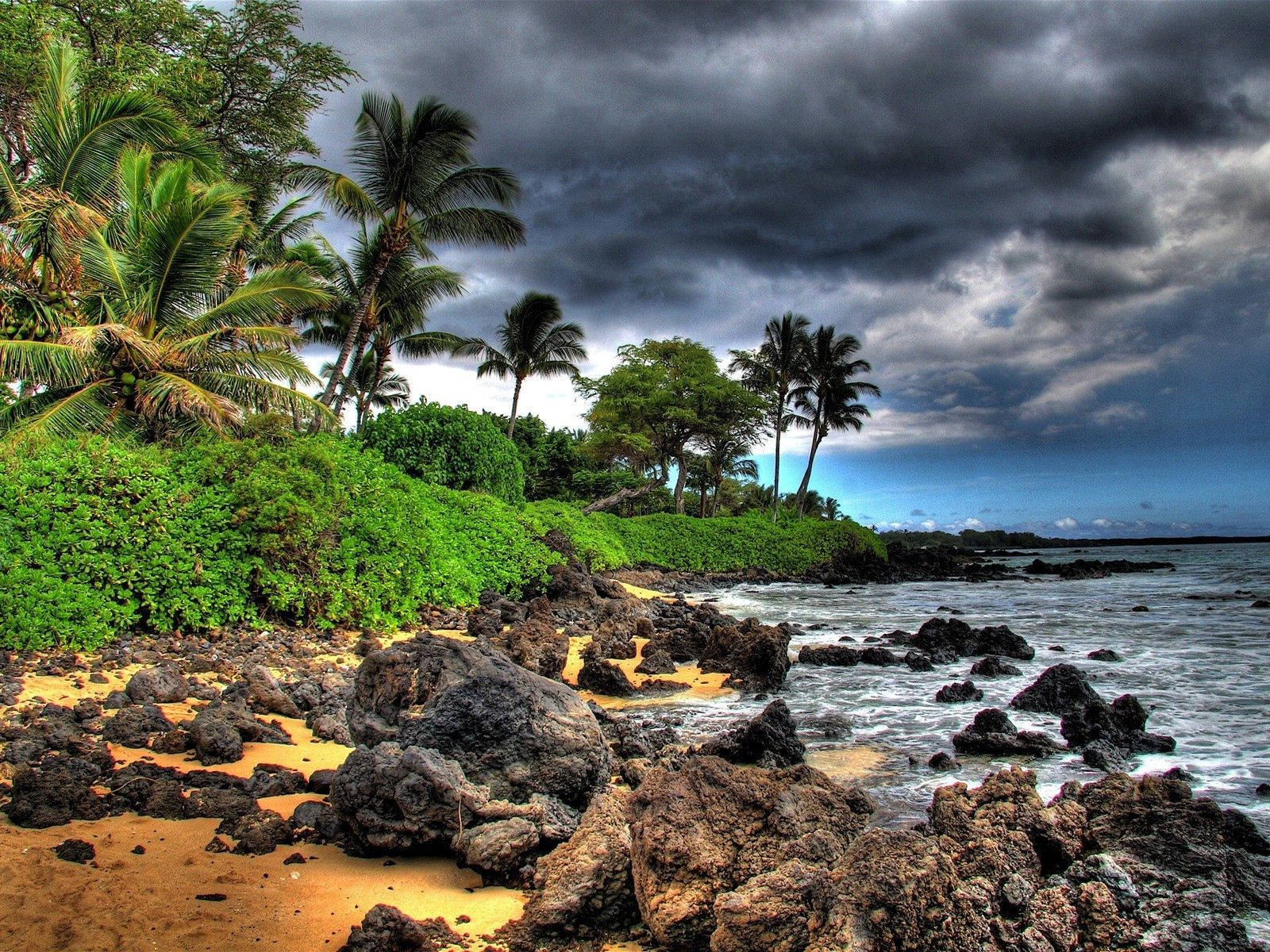 Storm At Maui Beach Coast