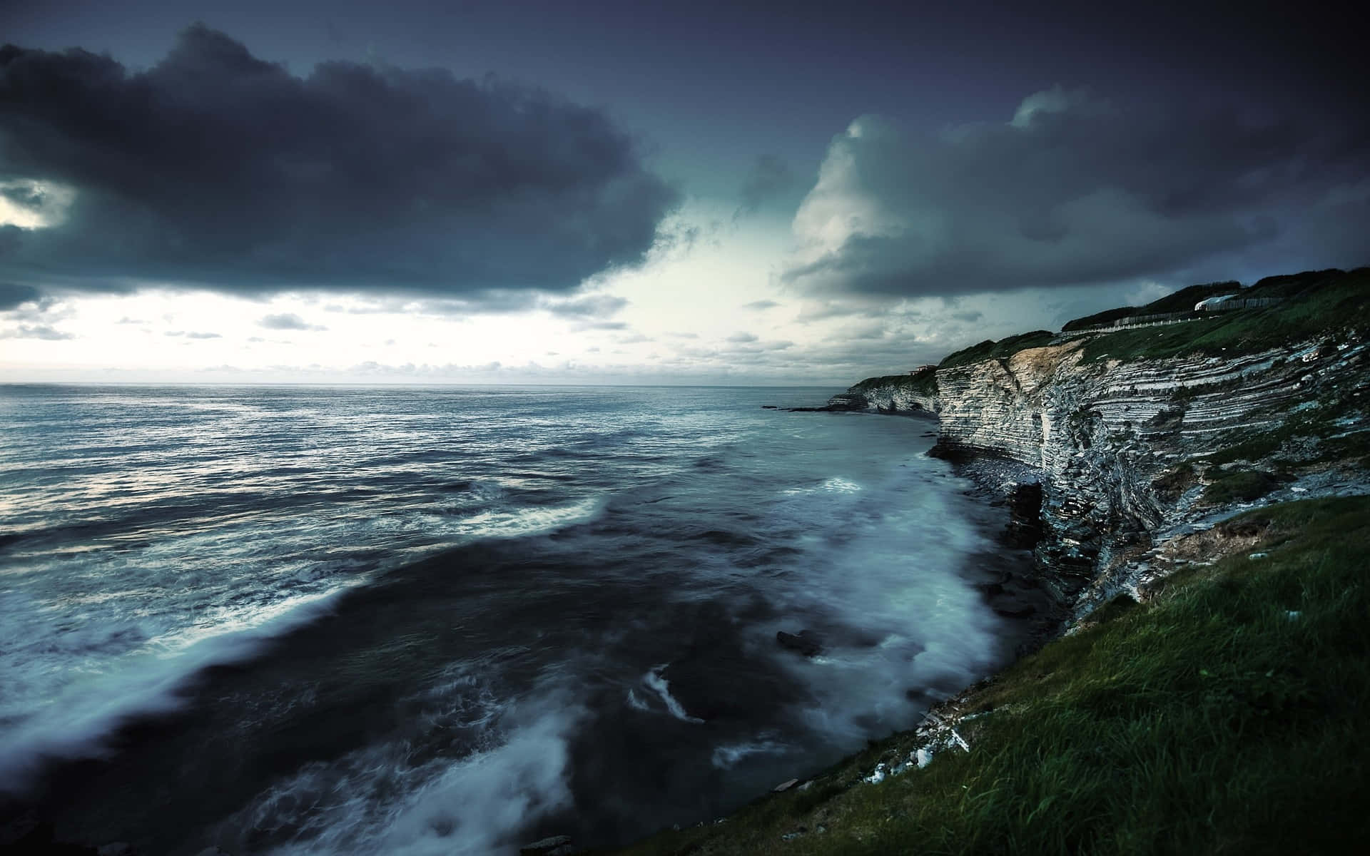 Storm In The Coast Background