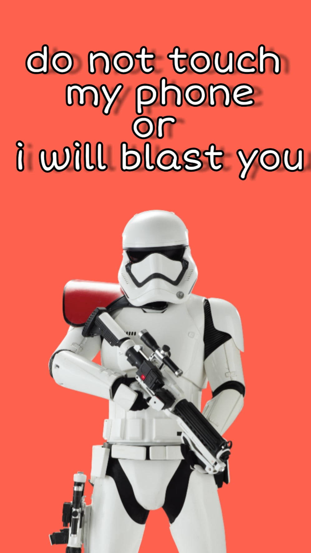 Stormtrooper Funny Get Off My Phone Background