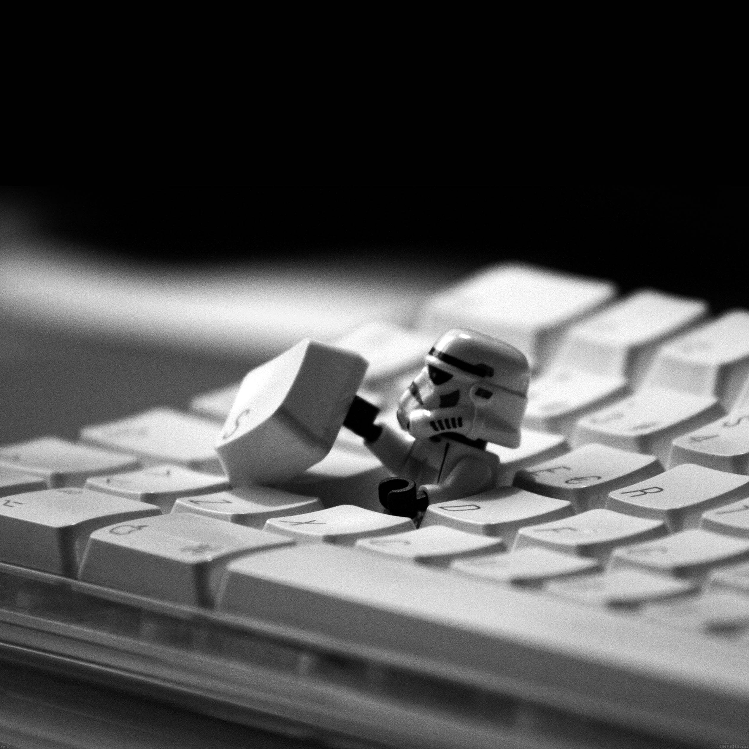 Stormtrooper Inside Keyboard Star Wars Tablet Background