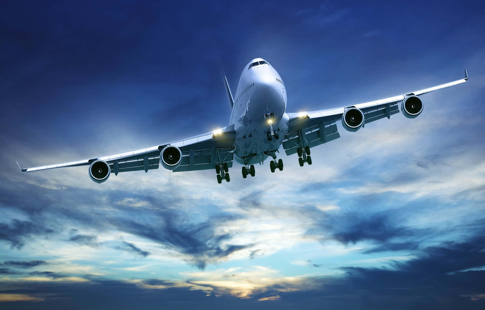 Stormy Cloud And Plane Background