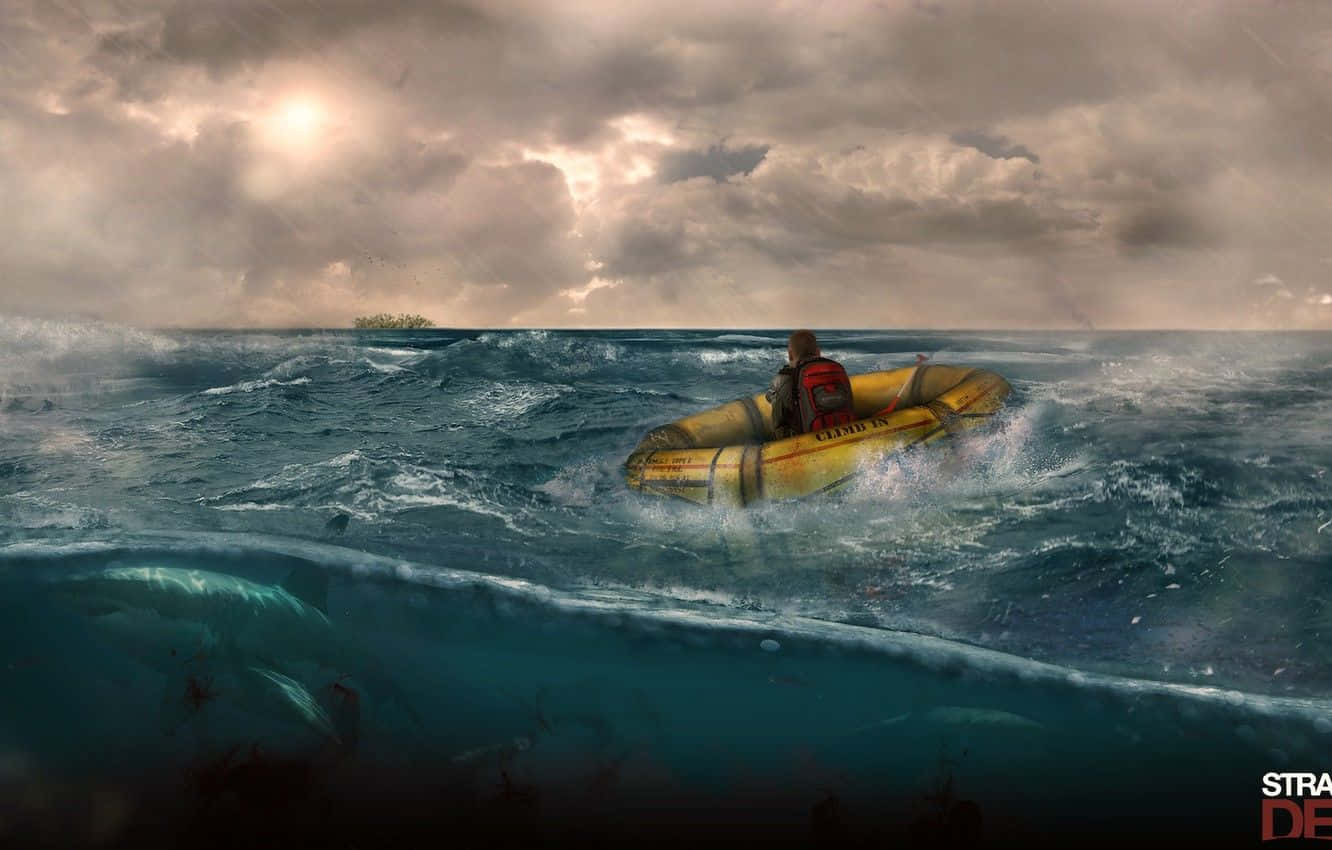Stranded In A Lifeboat Background