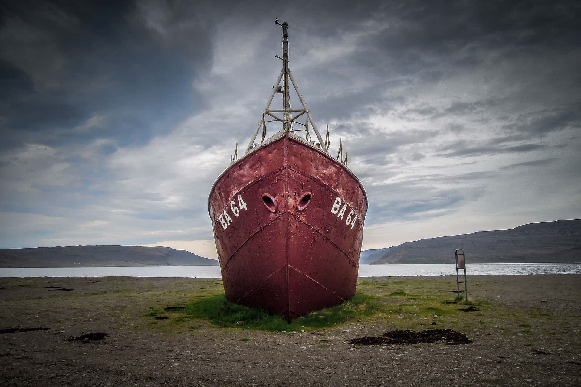 Stranded Red Ship