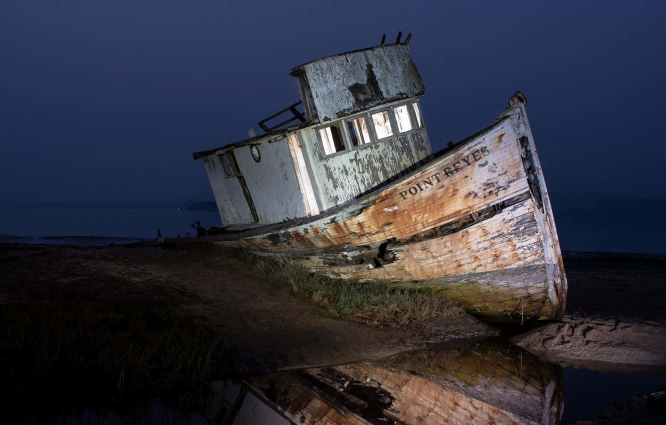 Stranded Shipwreck At Point Reyes