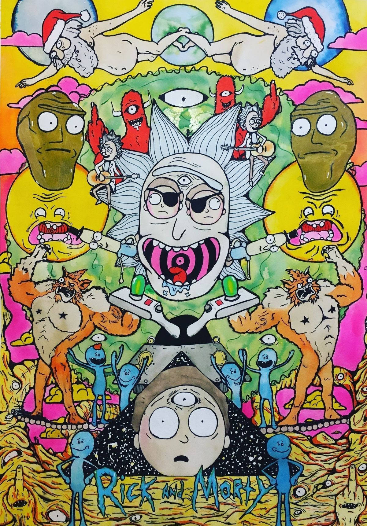 Strange Rick And Morty Stoner Background