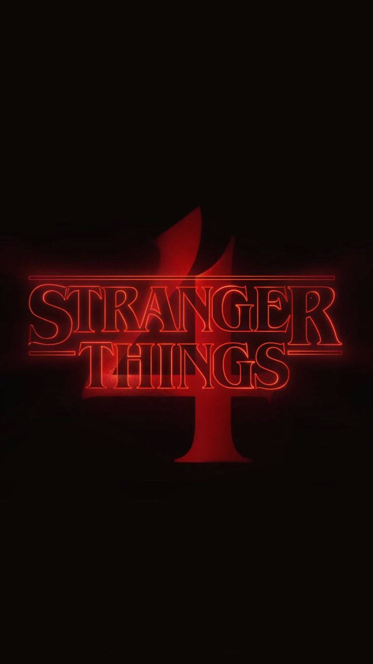 Stranger Things 4 Logo Black Aesthetic Background