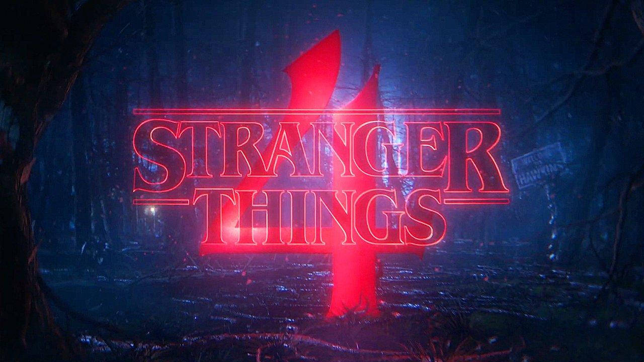 Stranger Things 4 Logo Woods Background
