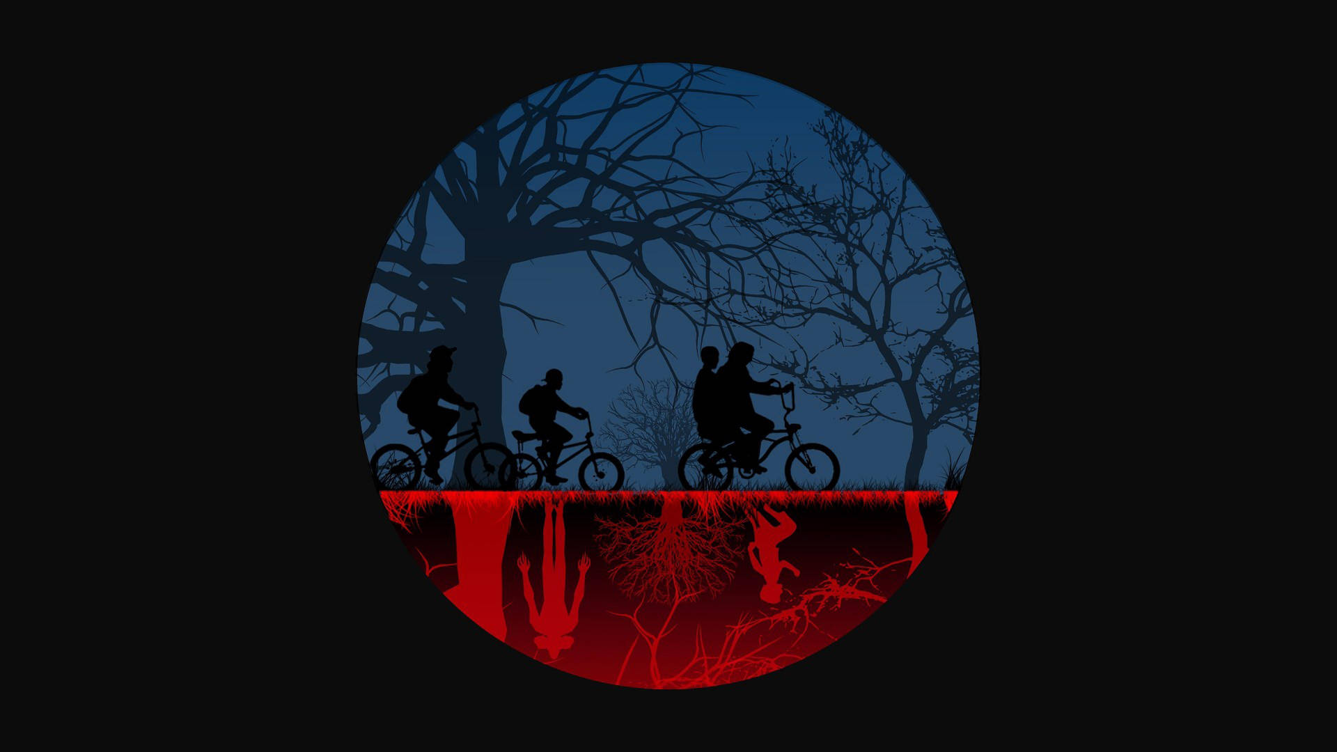 Stranger Things 4k Circle Telescopic Graphic Background