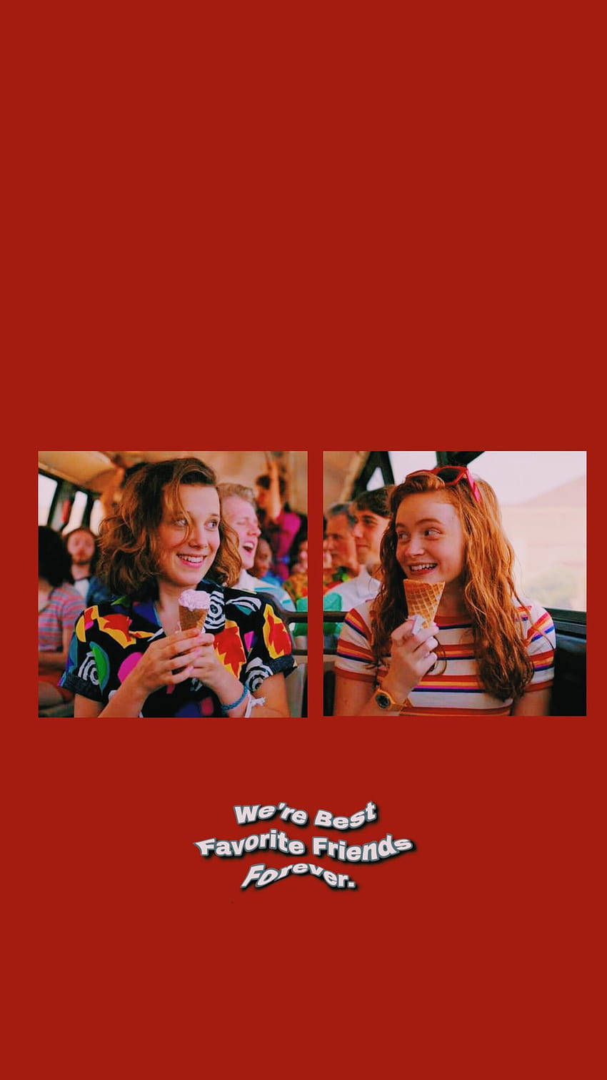 Stranger Things Aesthetic Best Friends Background