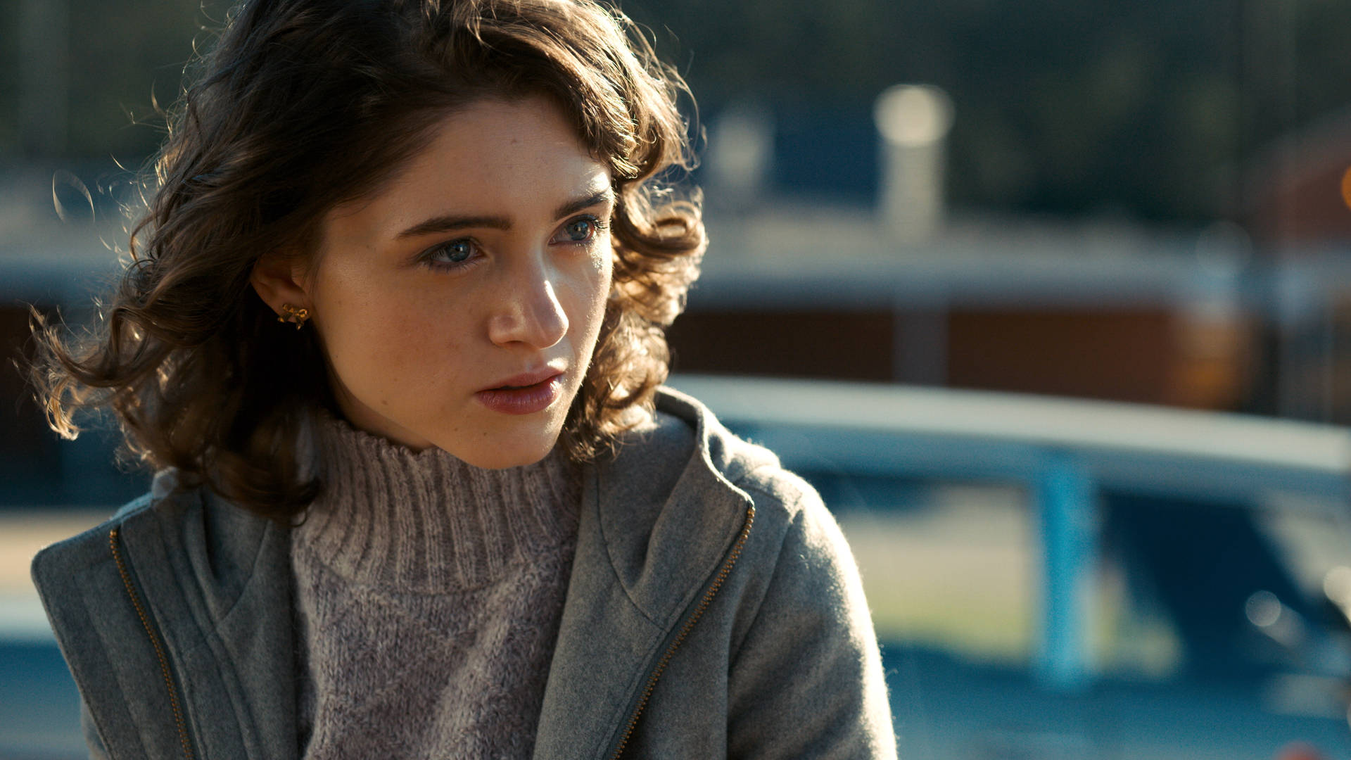 Stranger Things Cast Nancy In Grey Turtleneck