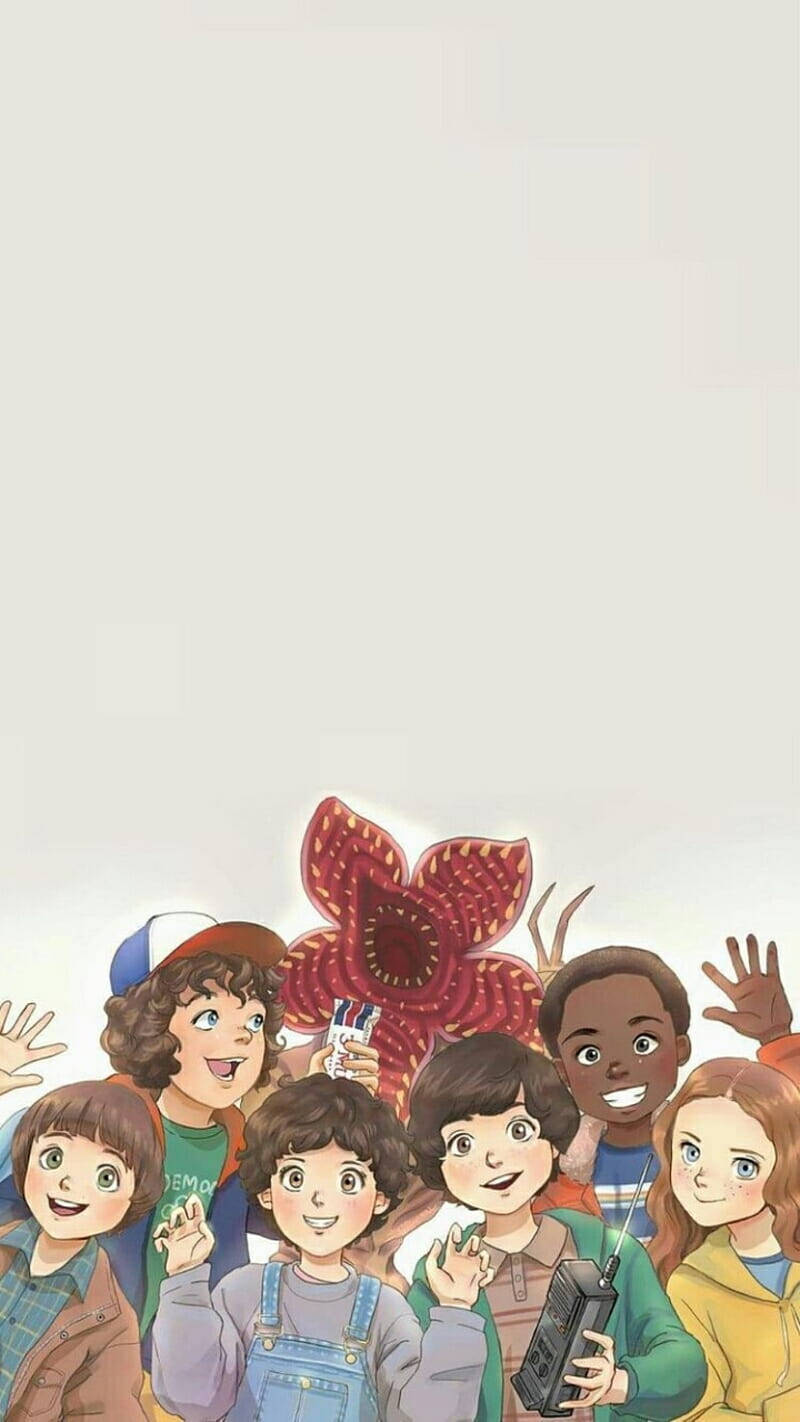 Stranger Things Cute Flower Monster Background