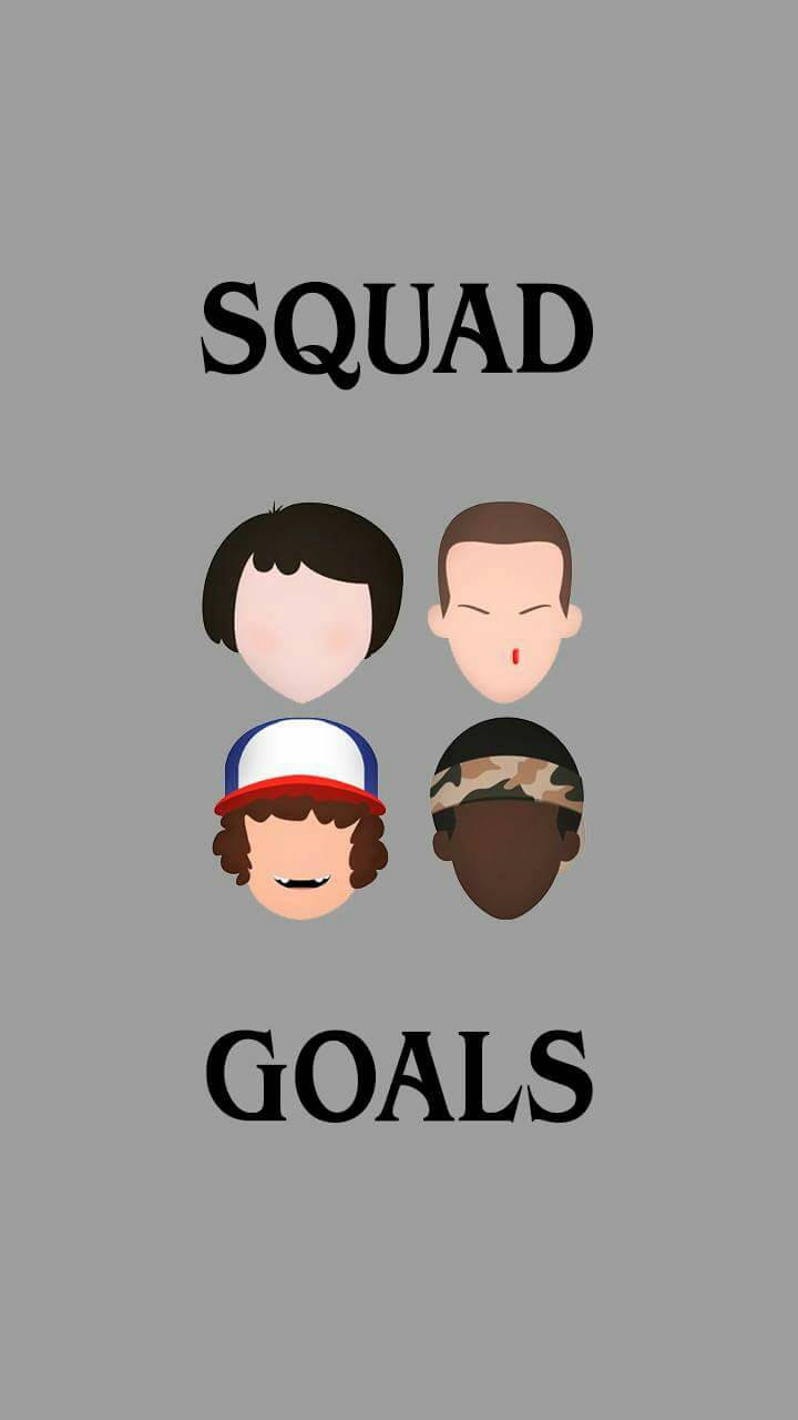 Stranger Things Cute Squad Goals Background