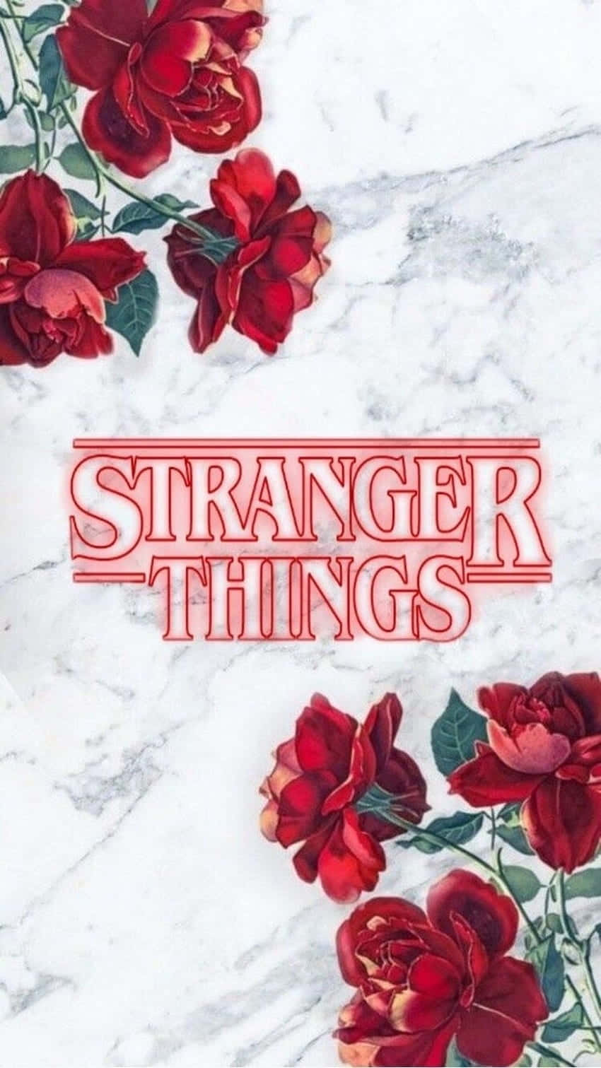 Stranger Things Girly Flowers Background