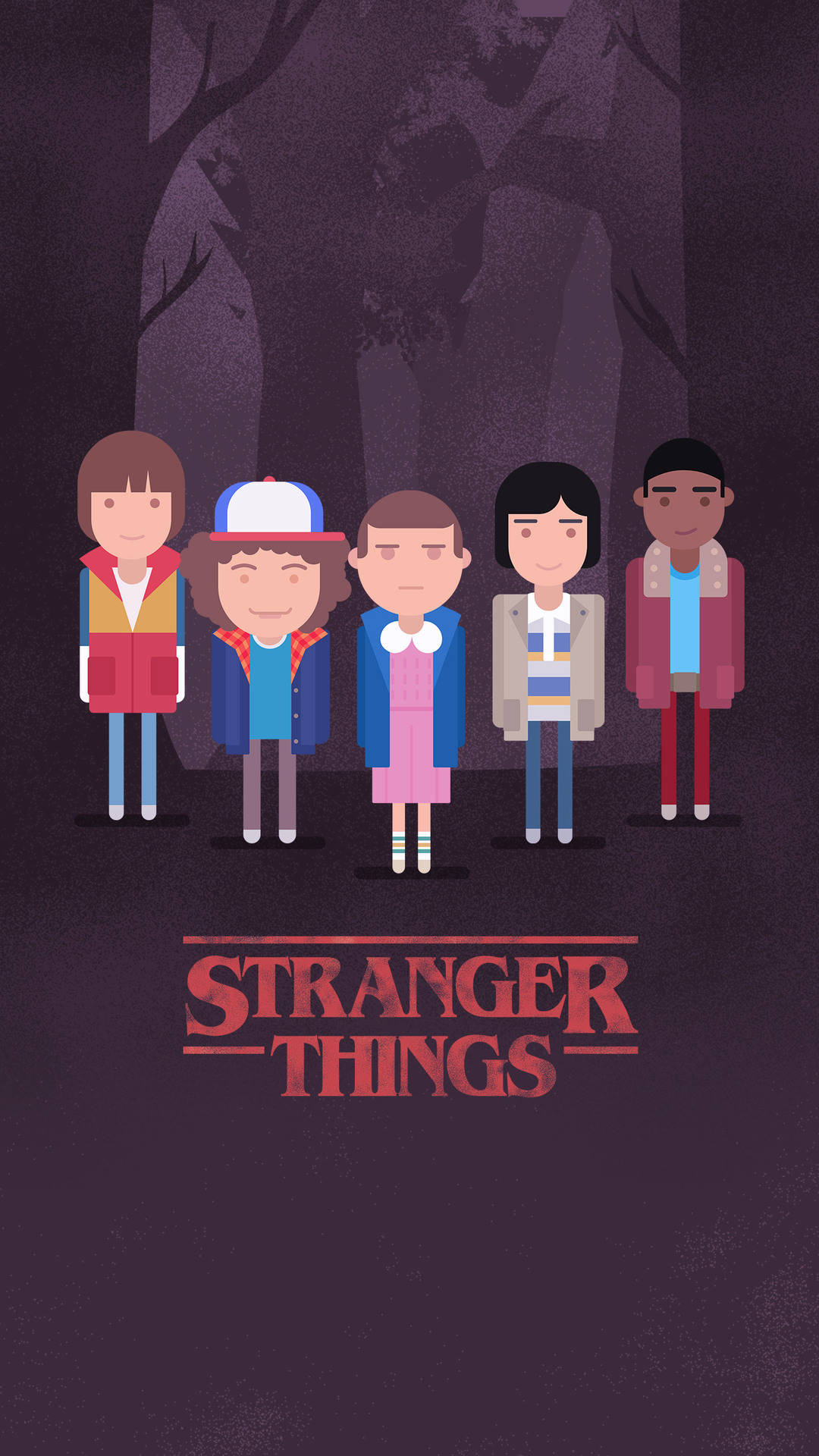 Stranger Things Iphone Minimalistic Art Background