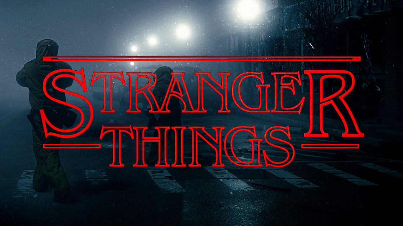 Stranger Things Red Title Poster Background