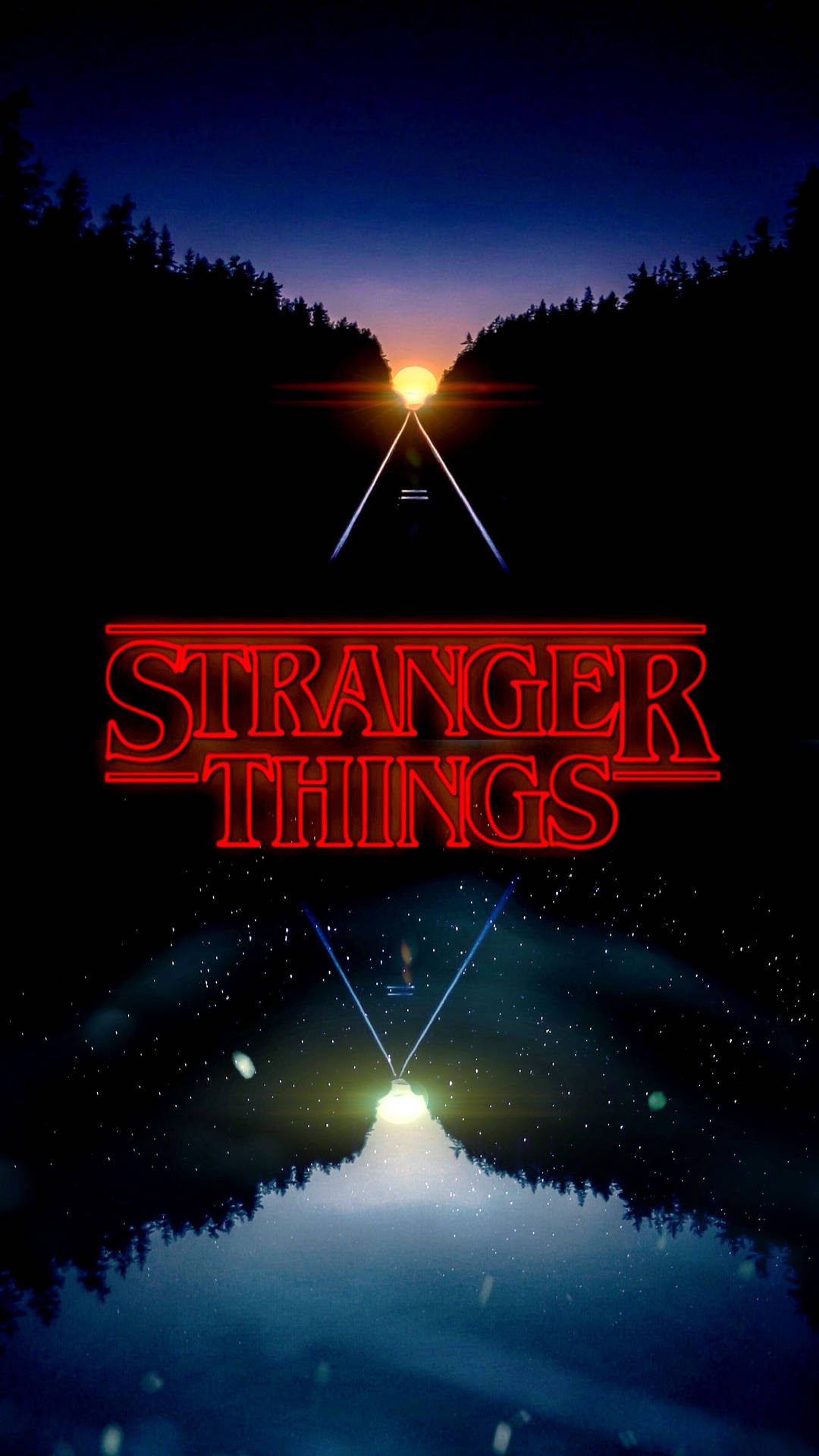 Stranger Things Sunset Poster Background