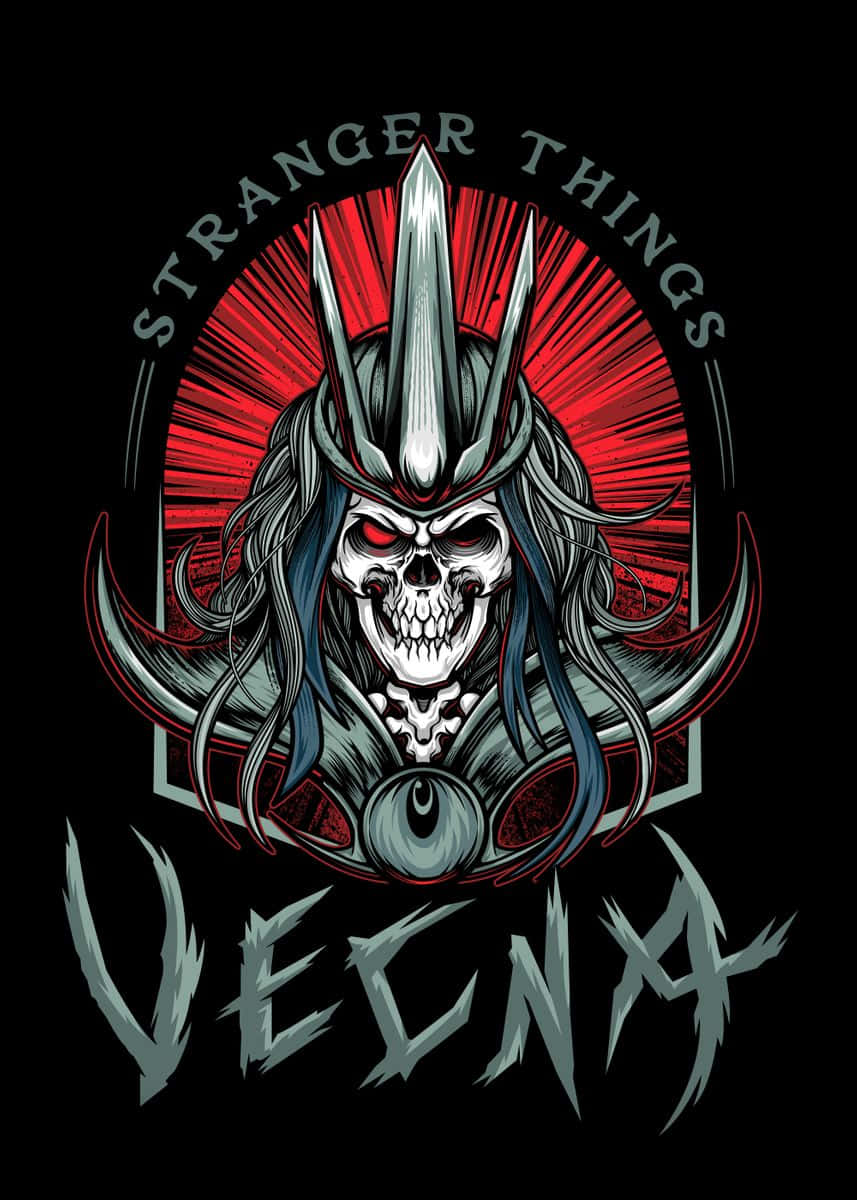 Stranger Things Vecna Skeleton Portrait Art Background