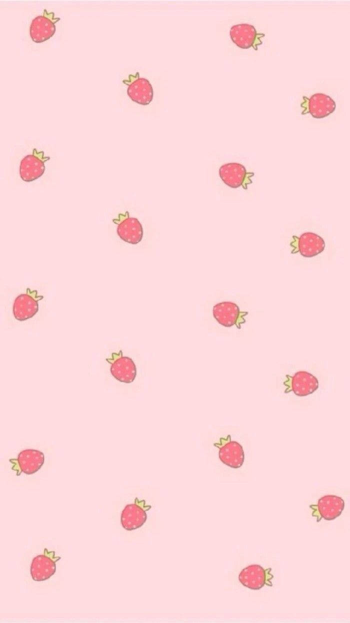 Strawberry Aesthetic Iphone Lock Screen Background