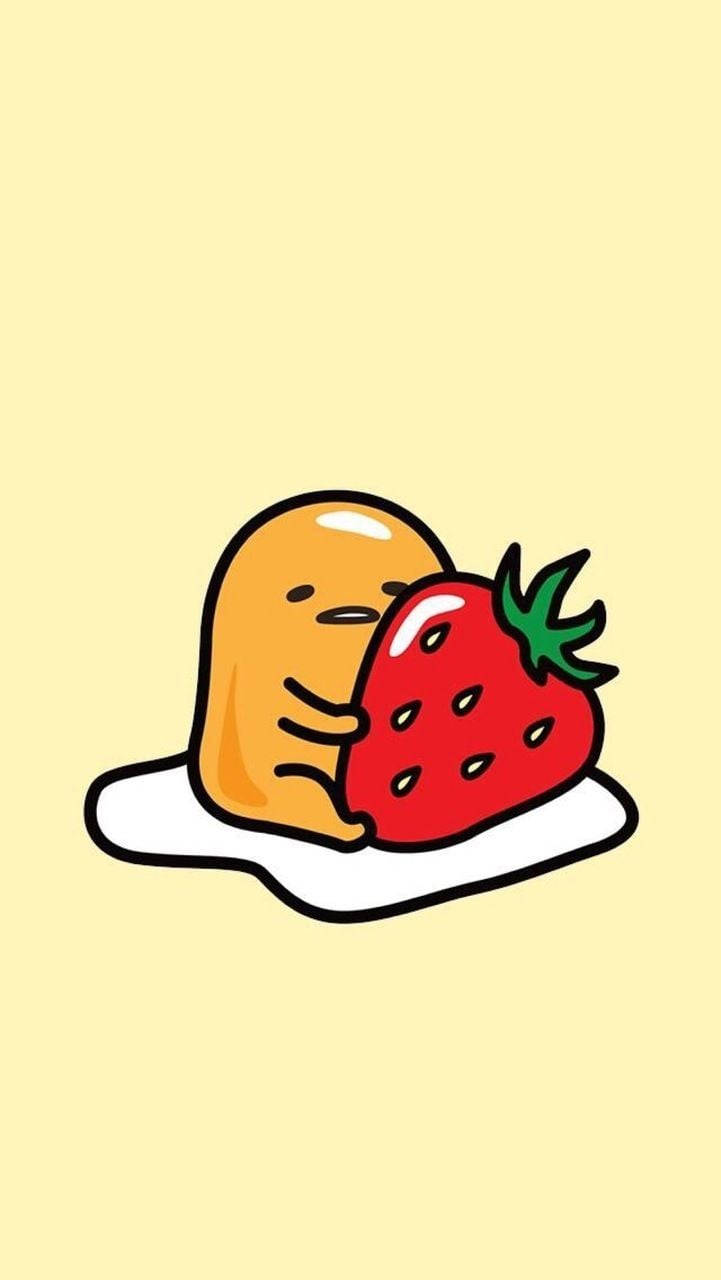 Strawberry And Gudetama Aesthetic Background