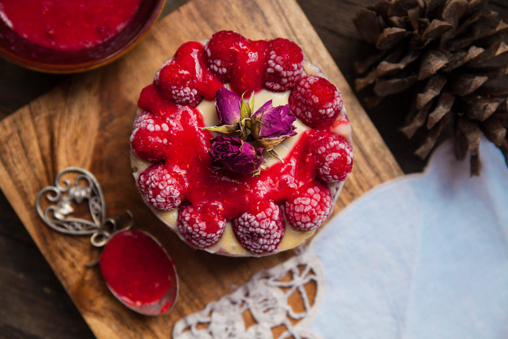 Strawberry Cheesecake Desserts Background