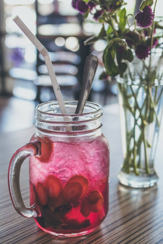 Strawberry Cordial Drink Background