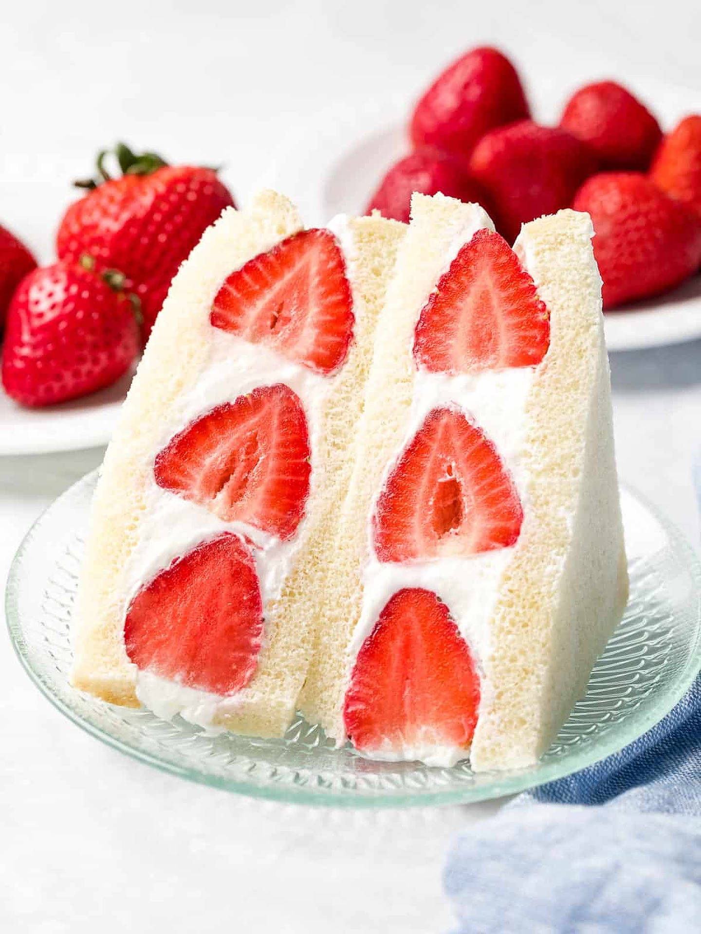 Strawberry Cream Sandwich Background